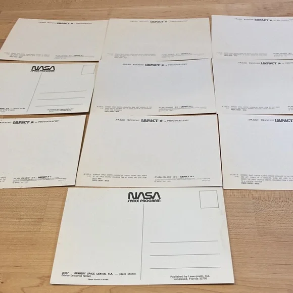 10 VINTAGE NASA POSTCARDS: KENNEDY SPACE CENTER FLORIDA.  PLUS BONUS!! - Picture 8 of 12